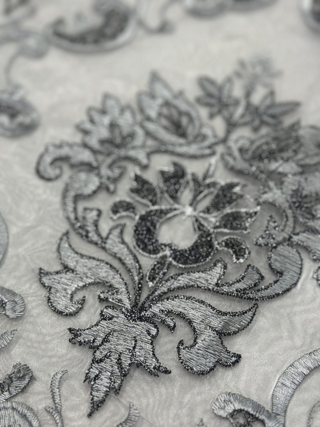 Embroidery Sheer gray