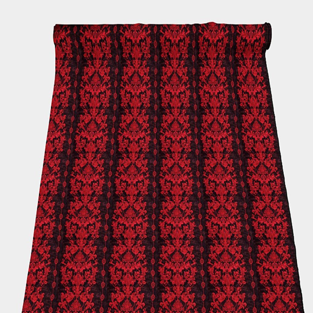 Cosmopolitan red & Black fabric
