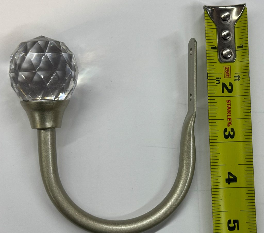Tieback Holder Crystal Sphere Type Shape (Pair)