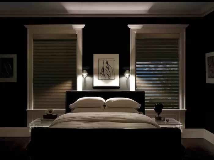 Silhouette® A Deux™ Window Shadings have an integrated roller shade. Hunter Douglas Room Darkening Shades.