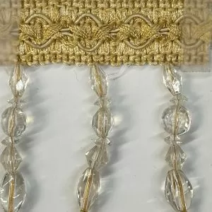 Design 1, Yellow Gold , Beaded Trim