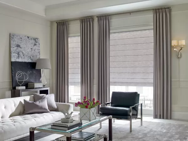 Roman Shades and Side Panels