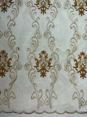 Beige Sheer Fabric .