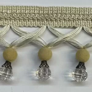 Beaded Trim , Design 29 , White