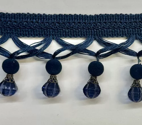 Beaded Trim , Design 29 , Blue