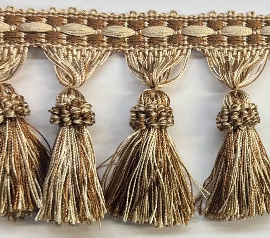 Design 13 , Light Brown, Tassel Trim .