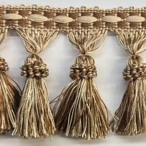 Design 13 , Light Brown, Tassel Trim .