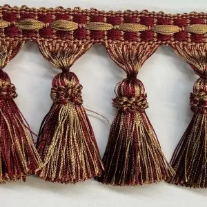 Design 13 , Tassel trim , Red & Gold.