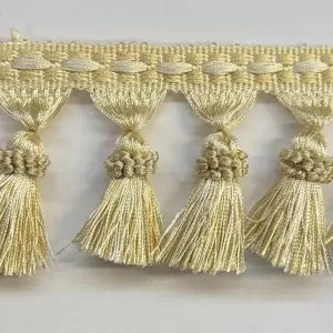 Design 13 , Light Yellow , Tassel Trim .