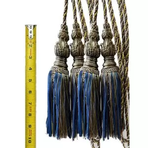 double blue tassels