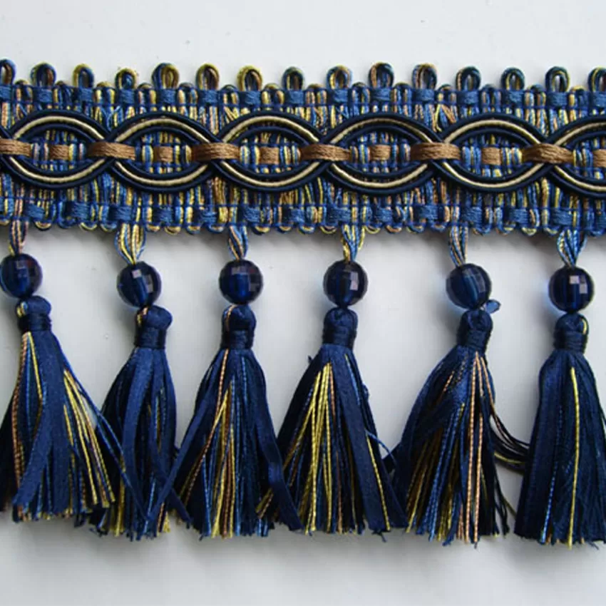 tassel trim blue