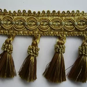 tassel trim brown gold