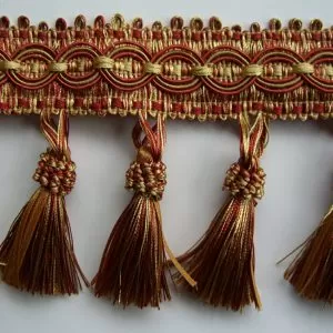 tassel trim red & gold