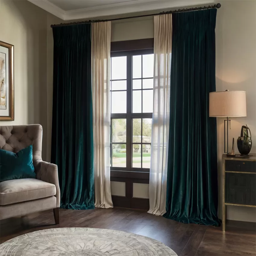 modern velvet drapes