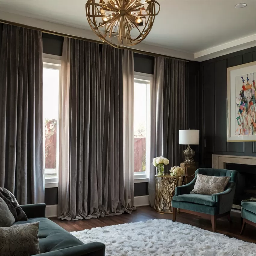 modern velvet drapes