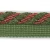 green trim with red cord