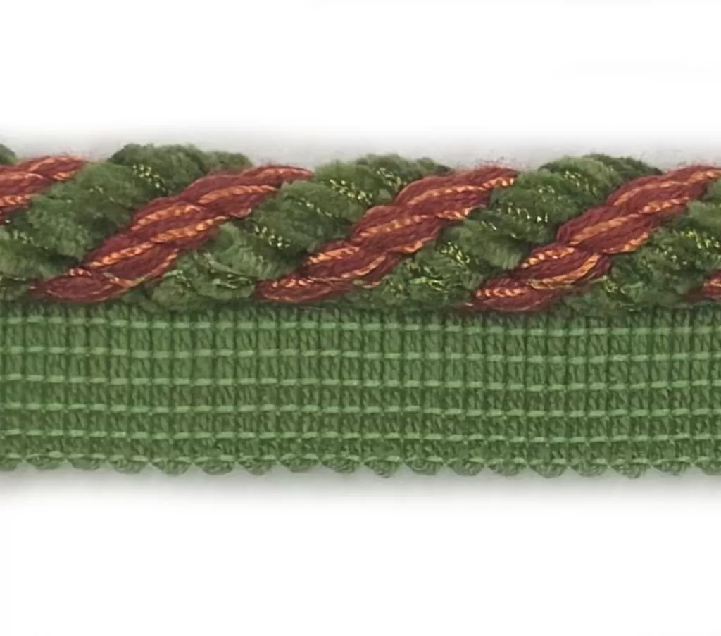 green trim with red cord